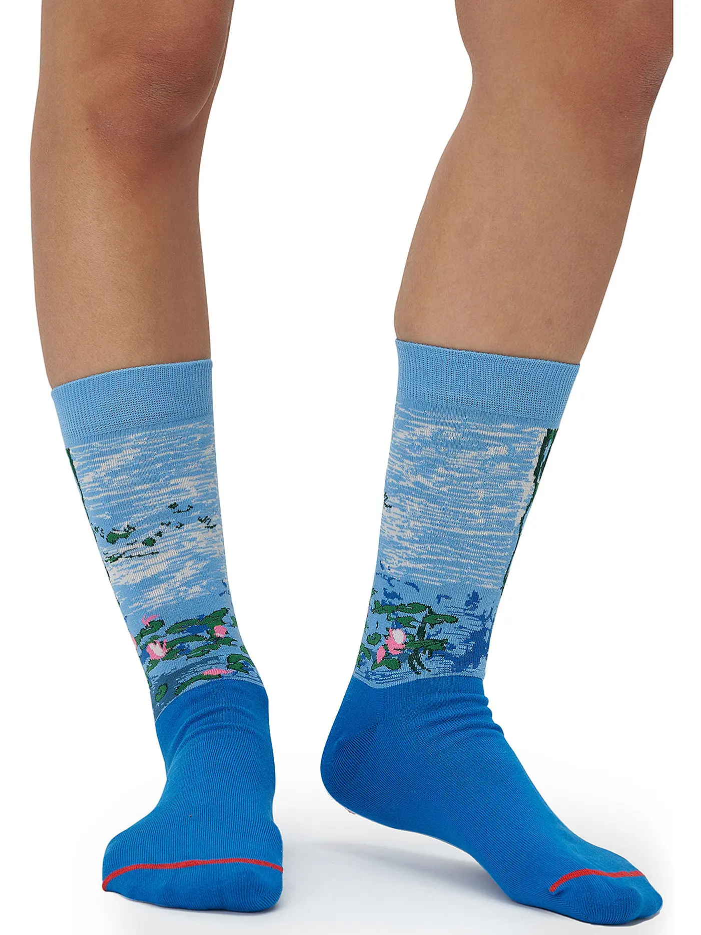 MUSEARTA | Damen Socken WATER LILIES II - CLAUDE MONET blue (36-40) | 